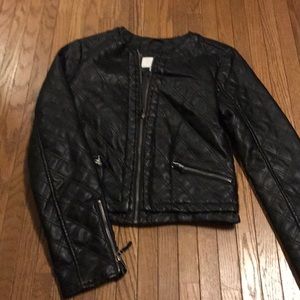 Imitation leather jacket